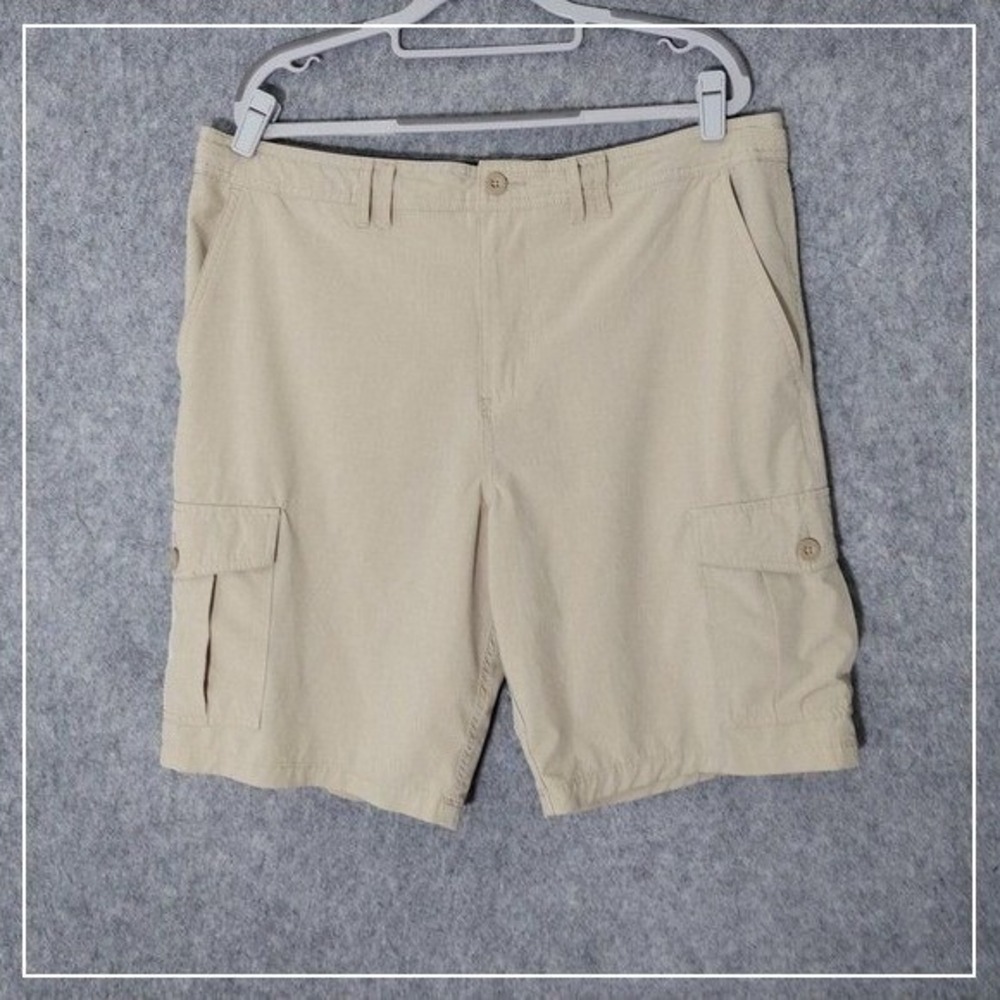 Elysian Board Shorts Men 36 Beige Hybrid Cargo Beach Surf Fishing Quick Dry